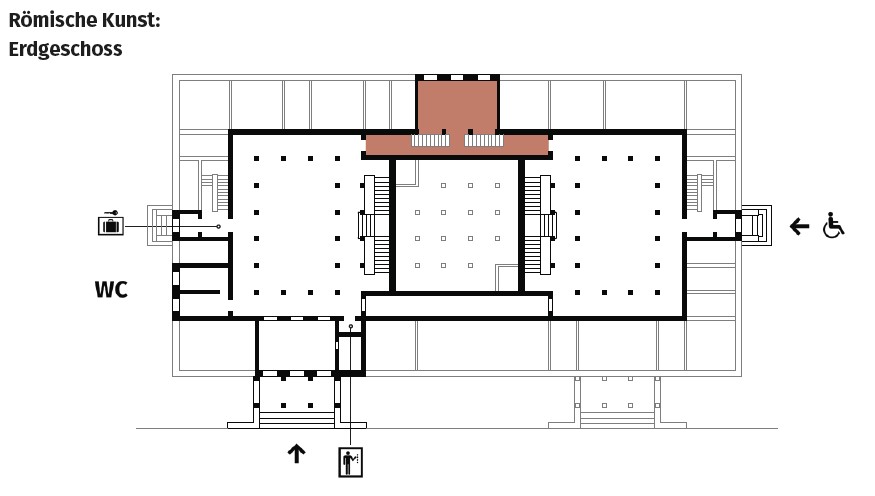 Gezeichneter Plan des Gartensaals
