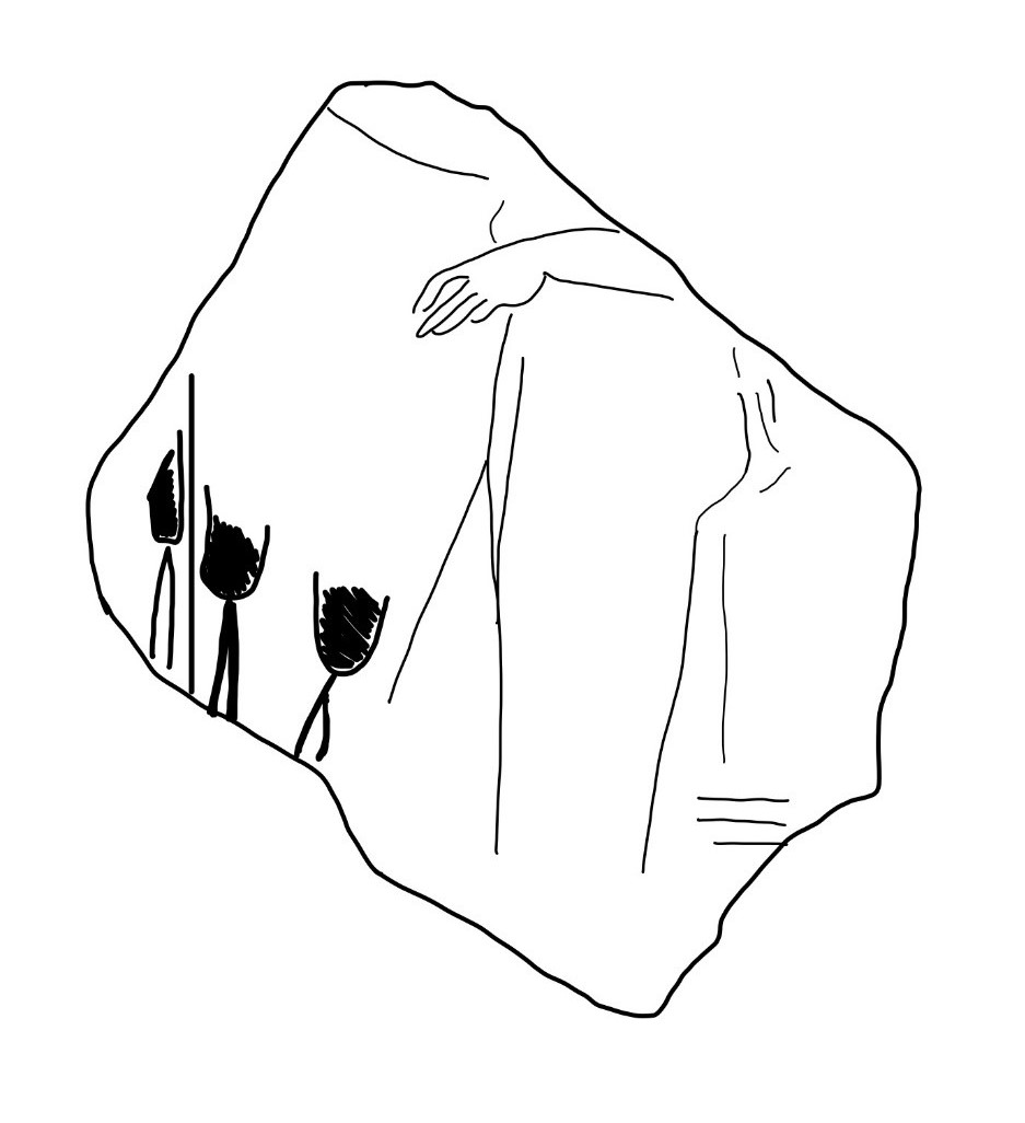 Zeichnung einer Keramikscherbe