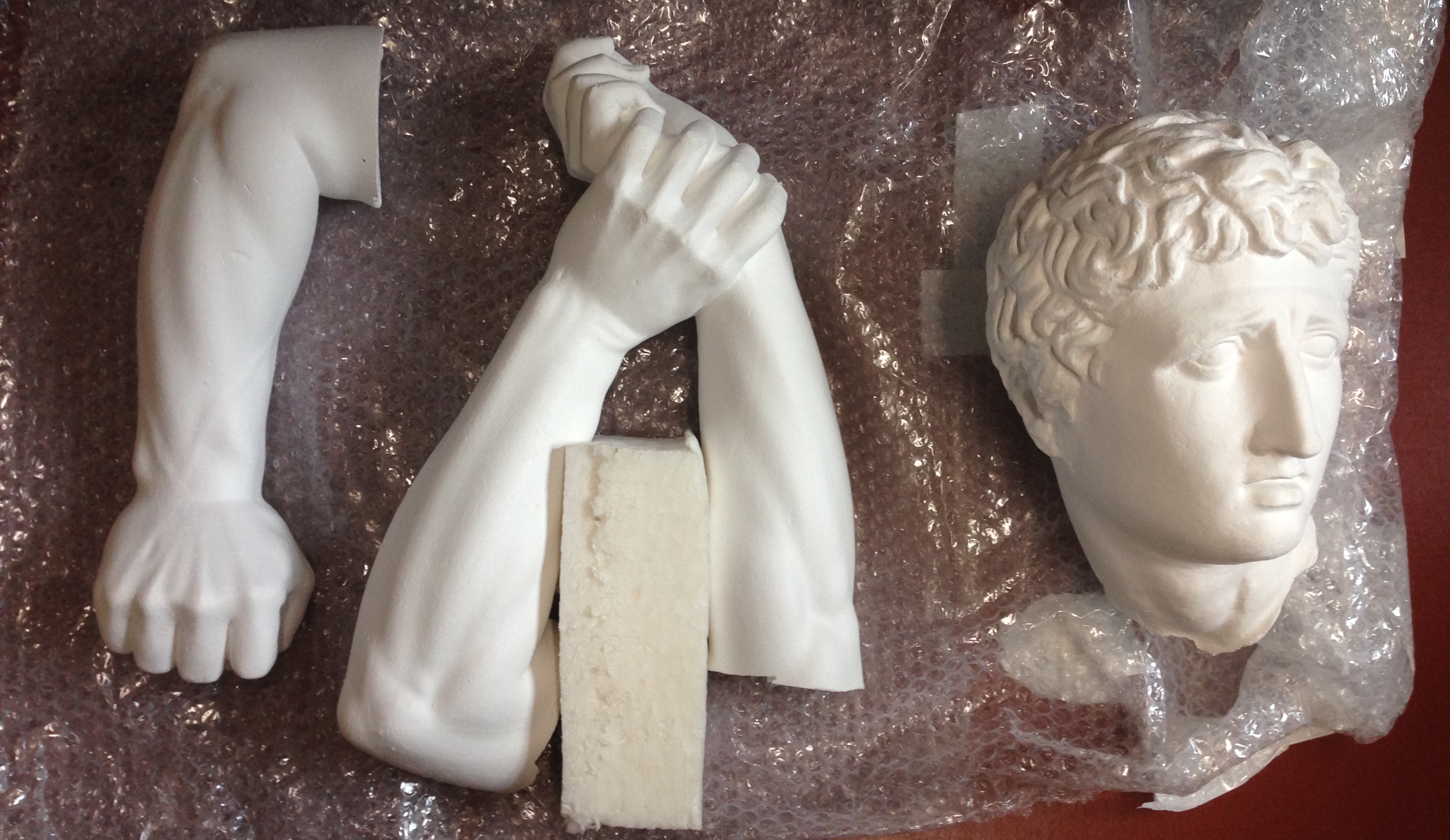 Ein Kopf und drei Unterarme